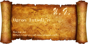 Ugron István névjegykártya