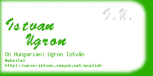 istvan ugron business card